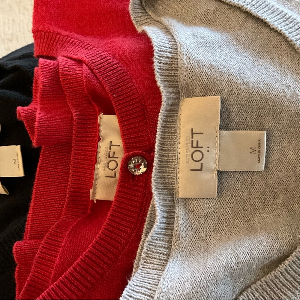 LOFT Cardigan Lot/Bundle of 3 - Sz M